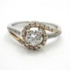 Halo-Wrap Diamond Engagement Ring