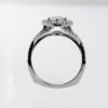 Diagonal Halo Diamond Engagement Ring - Image 4