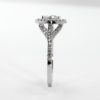 Diagonal Halo Diamond Engagement Ring - Image 3