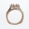 East & West Marquise Halo Diamond Wedding Set - Image 2