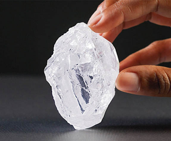 Lucara's 1,109-Carat Rough Diamond May 