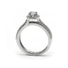 Halo Diamond Engagement Ring - Image 3
