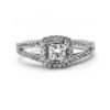 Princess Halo Diamond Engagement Ring