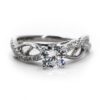 Twist Band Diamond Engagement Ring