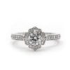Vintage Halo Diamond Engagement Ring