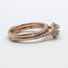 East & West Marquise Halo Diamond Wedding Set - Image 4