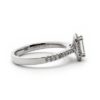 Vintage Emerald Halo Diamond Engagement Ring - Image 2