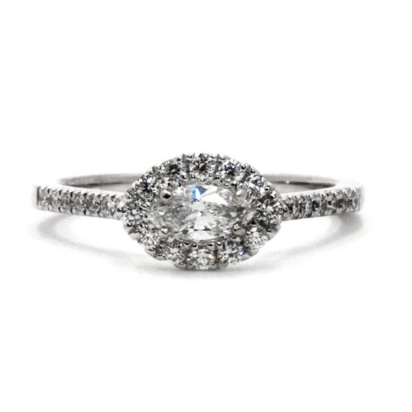 Marquise Halo Diamond Engagement Ring - Dale’s Jewelers