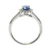 Oval Blue Sapphire and Diamond Ring - Image 3
