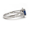 Oval Blue Sapphire and Diamond Ring - Image 2
