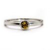 Yellow Round Sapphire Stackable Ring