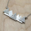 Diamond Teton Mountain Range Necklace