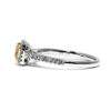 Yellow Princess Cut  Diamond Ring with Halo - Image 2