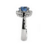 Flaming Halo Sapphire Diamond Ring - Image 2