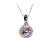 Purple Sapphire and Diamond Pendant