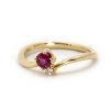 Ruby Birthstone and Diamond Ring - Image 2