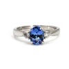 Oval Tanzanite and Diamond Ring