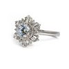 Baguette Halo Diamond Ring