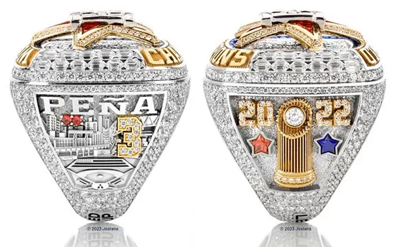 624 Diamonds, 55 Sapphires Star in Astros' 2022 World Series Championship  Ring - Mills Jewelers