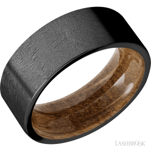 Zirconium with Distressed Finish and Whiskey Barrel