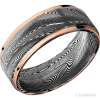 Tightweave with Acid Finish and 14K Rose Gold Inlay