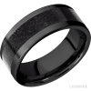 Zirconium with Satin Finish and Dinosaur Bone Black Inlay