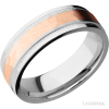 Cobalt Chrome with Hammer , Polish Finish and 14K Rose Gold Inlay