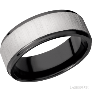 Zirconium with Crosssatinsilver , Polish Finish