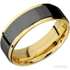 14K Yellow Gold with Polish , Polish Finish and Zirconium Inlay