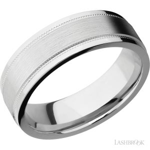 14K White Gold with Satin , Polish Finish
