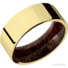14K Yellow Gold with Polish Finish and Sapele