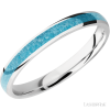 Cobalt Chrome with Polish Finish and Turquoise Inlay
