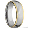 14K White Gold with Satin , Polish Finish and 14K Yellow Gold Inlay - Image 2