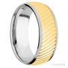 14K White Gold with Satin Finish and 14K Yellow Gold Inlay - Image 2