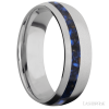 Titanium with Bead , Bead Finish and Blue Tiger Eye Inlay - Image 2