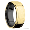 14K Yellow Gold with Hammer , Polish Finish and Zirconium - Image 2