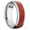 Titanium with Polish Finish and Red Heart Inlay - Image 2