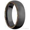 Zirconium with Bead Finish and Alaskan Gold Nugget Inlay - Image 2