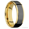 14K Yellow Gold with Polish , Polish Finish and Zirconium Inlay - Image 2