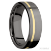 Tantalum Noir with Bead , Bead Finish and 14K Yellow Gold Inlay - Image 2