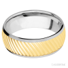 14K White Gold with Satin Finish and 14K Yellow Gold Inlay - Image 3