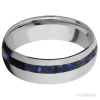 Titanium with Bead , Bead Finish and Blue Tiger Eye Inlay - Image 3