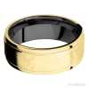 14K Yellow Gold with Hammer , Polish Finish and Zirconium - Image 3