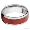 Titanium with Polish Finish and Red Heart Inlay - Image 3