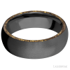 Zirconium with Bead Finish and Alaskan Gold Nugget Inlay - Image 3