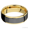 14K Yellow Gold with Polish , Polish Finish and Zirconium Inlay - Image 3
