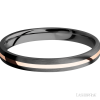 Zirconium with Satin Finish and 14K Rose Gold Inlay - Image 3