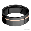 Zirconium with Machine , Machine Finish and 14K Rose Gold Inlay - Image 3